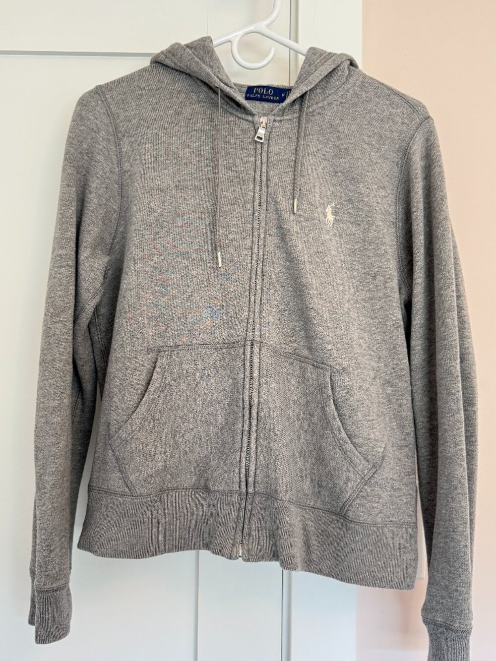 Polo Ralph Lauren Hooded Zip Front Jacket Gray Size M